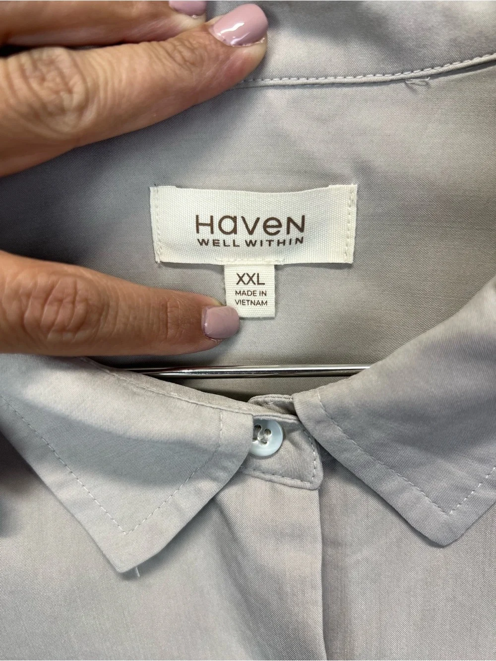 Haven Well Within Women's The Daily Shirt in drapey modal Button-Down Shirt XXL